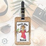 Funny Ethnic Glamourous for Her Suitcase Address Luggage Tag<br><div class="desc">Are you looking for a fun and funny luggage tag for your next cruise or vacation? You can customize this tag with your name and message!</div>