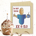 Funny Ethnic Male Cartoon Joke Birthday Card<br><div class="desc">Want a funny birthday card that you can personalize with his name?  That has a great punchline?  This modern card is for you!</div>