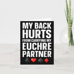 Funny Euchre Art For Men Women Euchre Partner Euch Card