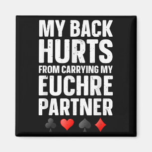 Funny Euchre Art For Men Women Euchre Partner Euch Magnet