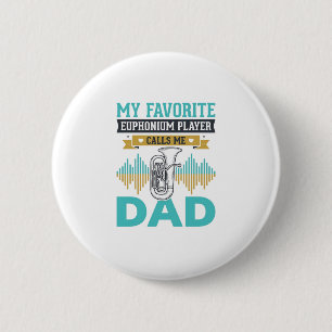 Funny Euphonium Dad Vintage Music Design_1 2 Inch Round Button