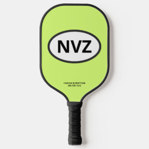 Funny Euro Abbreviation Oval NVZ Custom Pickleball Paddle