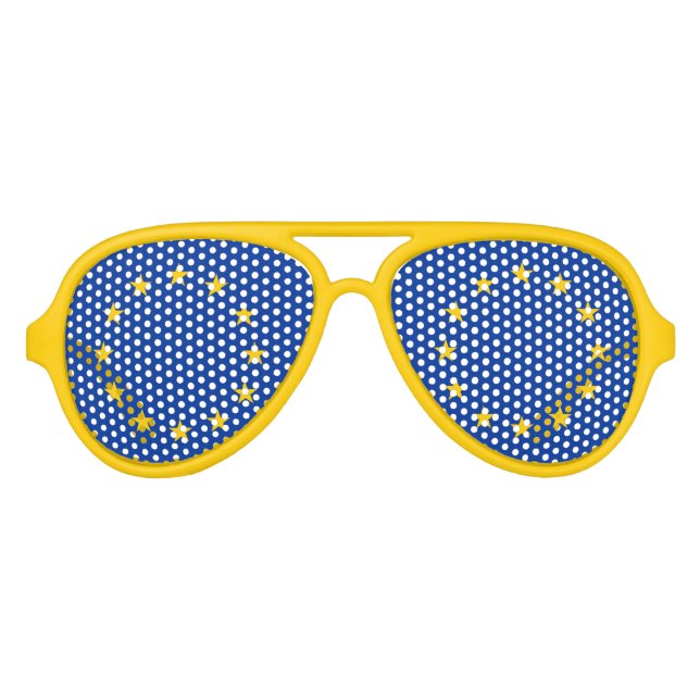 Funny European Union flag party shades Fun glasses (Front)