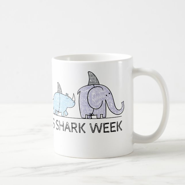 Funny Everyone Loves Shark Week Coffee Mug (Right)