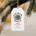 Funny 'Everything is Fine' Christmas  Gift Tags<br><div class="desc">Funny Christmas Gift Tags. Design features an illustration of tangled christmas fairy lights and the funny caption "I'M FINE. THIS IS FINE. EVERYTHING'S FINE",  a Merry Christmas message and family name.</div>