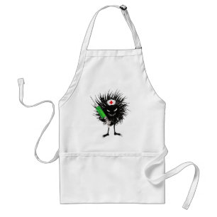 Funny Evil Bug Nurse With Syringe Gothic Standard Apron