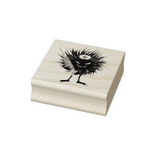 Funny Evil Bug Nurse With Syringe Rubber Stamp