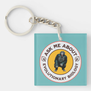 Funny Evolution Biology Meme Nerd Humour Gift Keychain