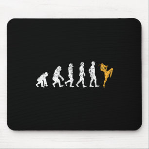 Funny Evolution Kickboxing Gift Muay Thai  Mouse Pad