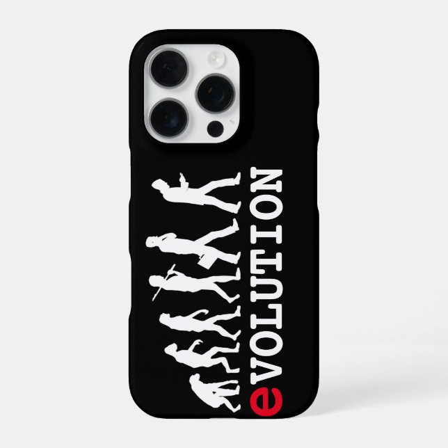 Funny Evolution Smartphone Addict iPhone Case (Back)
