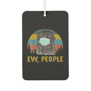 Funny Ew People Vintage Retro Newfoundland Dog Air Freshener