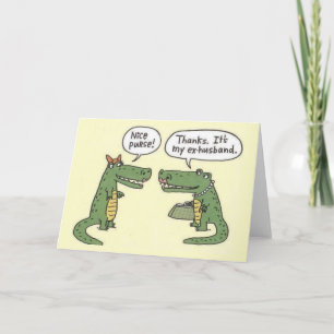Funny Ex Husband Alligator Purse Card