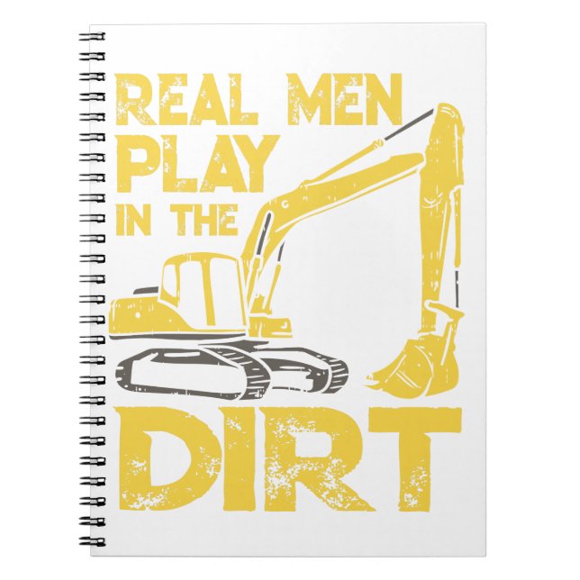 Funny Excavator Construction Notebook (Front)