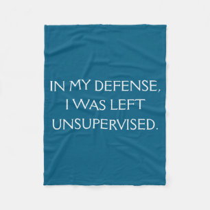 Funny Excuse Quote On The Back Fleece Blanket