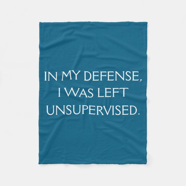 Funny Excuse Quote On The Back  Fleece Blanket (Front)