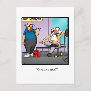 Funny Exercise Humour Postcard