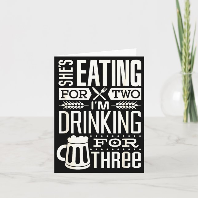 Funny Expecting Dad Shirt For Pregnancy New Dad Fa Card (Front)