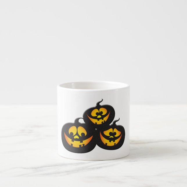 Funny Expressions Halloween Pumpkins Espresso Cup (Front)