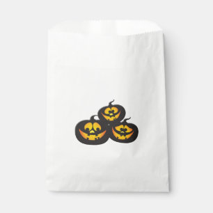 Funny Expressions Halloween Pumpkins Favour Bag