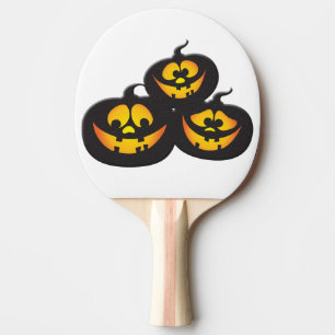Funny Expressions Halloween Pumpkins Ping Pong Paddle