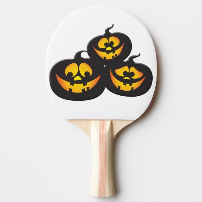 Funny Expressions Halloween Pumpkins Ping Pong Paddle (Front)