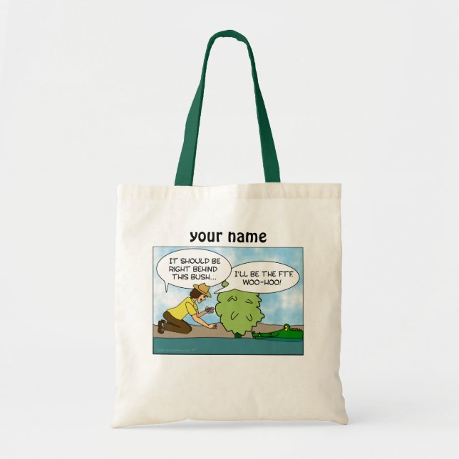 Funny  Extreme Cache Geocaching Personalized Cloth Tote Bag (Front)