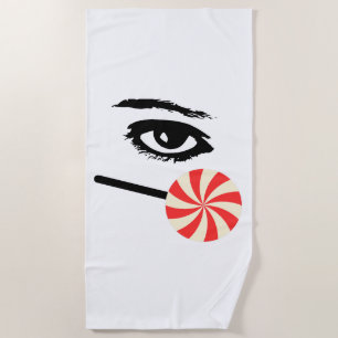 Funny Eye Candy Beach Towel for Men – Summer Fun