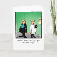 Funny Eye Chart Humour Greeting Card