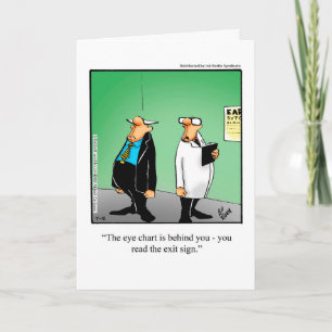 Funny Eye Chart Humour Greeting Card
