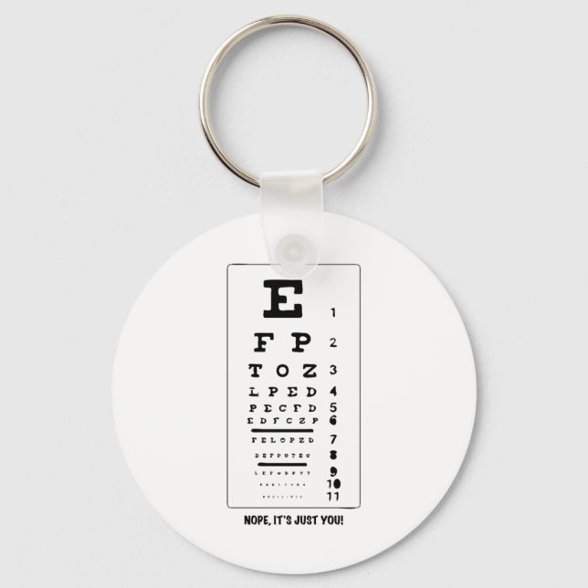 Funny Eye Chart Keychain (Front)