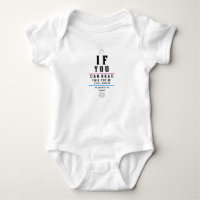 Funny Eye Chart Read my Diaper Baby Bodysuit