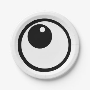 Funny Eyeball Halloween Party Plate