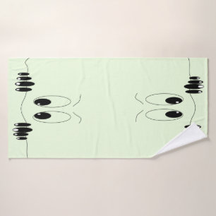 Funny Eyes Beach Towel Smile - Custom Text