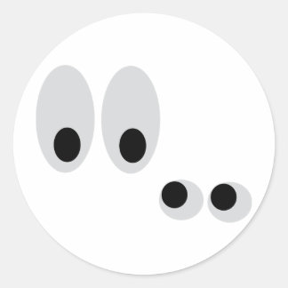 funny eyes classic round sticker
