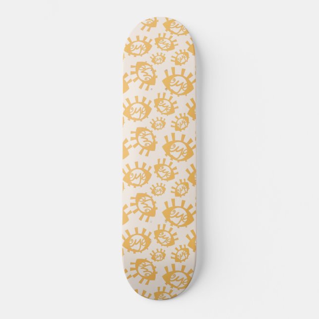 Funny Eyes Pattern Skateboard (Front)