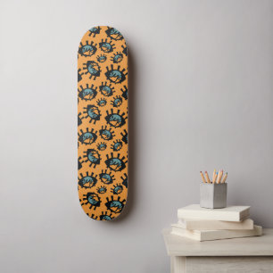 Funny Eyes Pattern Skateboard