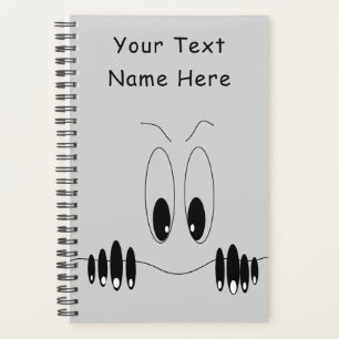 Funny Eyes Planner with Custom Text and Colour