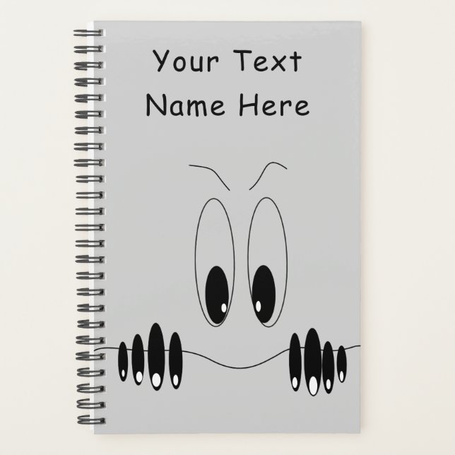 Funny Eyes Planner with Custom Text and Colour (Front)