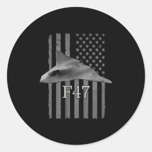 Funny F47 Fighter Jet Trump Shirt F-47 Jet Fighter Classic Round Sticker