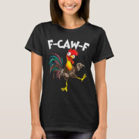 Funny F-awk-f Chicken F-caw-f Rooster Pun Retro 