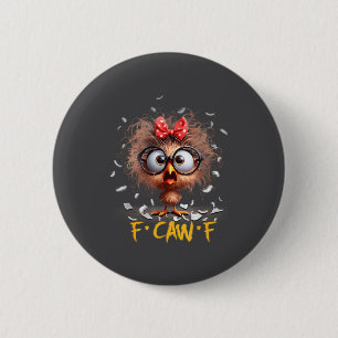 Funny F-caw-f Black Crow Fcawf Humor Quote Bird Sh 2 Inch Round Button