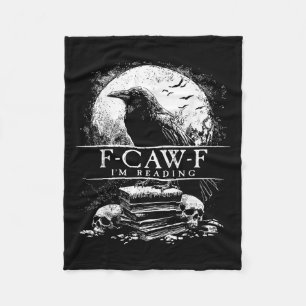 Funny F-caw-f Books Skulls Gothic  Fleece Blanket