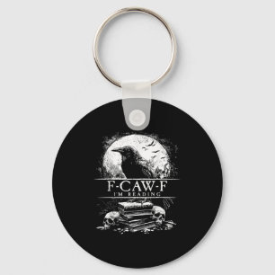 Funny F-caw-f Books Skulls Gothic Keychain