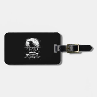 Funny F-Caw-F Books Skulls Gothic Luggage Tag