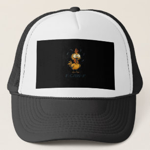 Funny F-Caw-F Chicken Bird F-Caw-F Graphic Minimal Trucker Hat