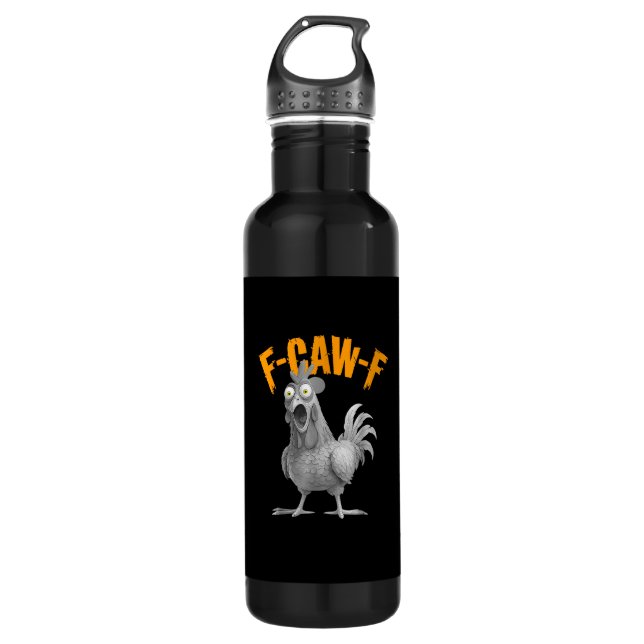 Funny F Caw F Chicken Classic Retro Style 710 Ml Water Bottle (Front)