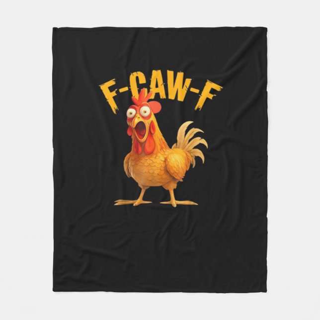 Funny F-Caw-F Chicken F-Caw-F Chicken Classic Cool Fleece Blanket (Front)