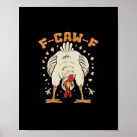 Funny F-Caw-F Chicken F-Caw-F Chicken Vintage Grap