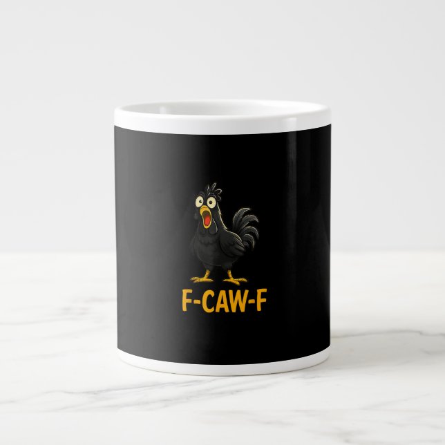 Funny F-Caw-F Chicken Shirts F-Caw-F Chicken Large Coffee Mug (Front)