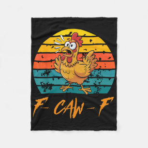 Funny F-caw-f Chicken Shirts, Sunset Vintage Fcawf Fleece Blanket